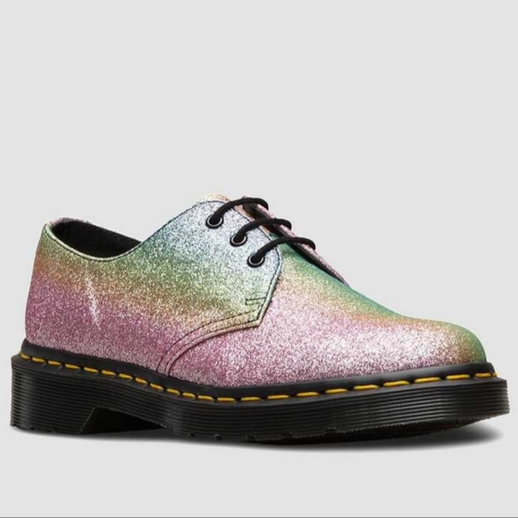 dr martens rainbow glitter 1461